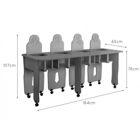 6353-TRONA RECTA 4 NINOS/ AS HAYA MOBEDUC 600568H196