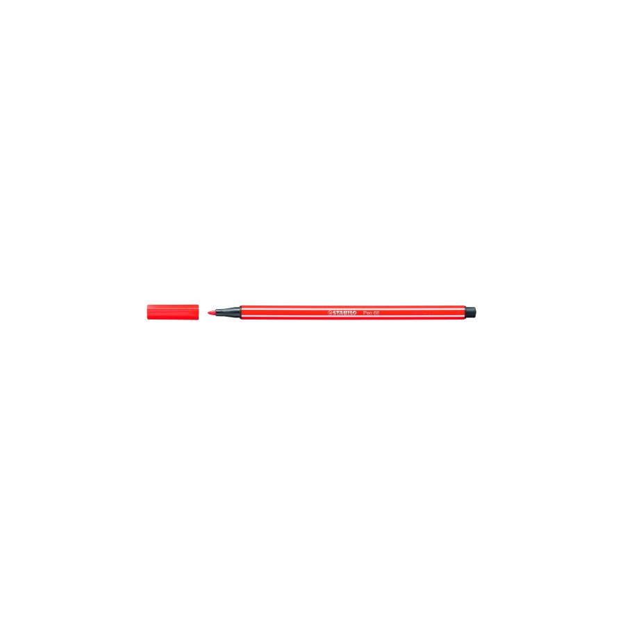 645-ROTULADOR PUNTA FIBRA MEDIA 1MM. PEN 68 ROJO NEON STABILO 68/040