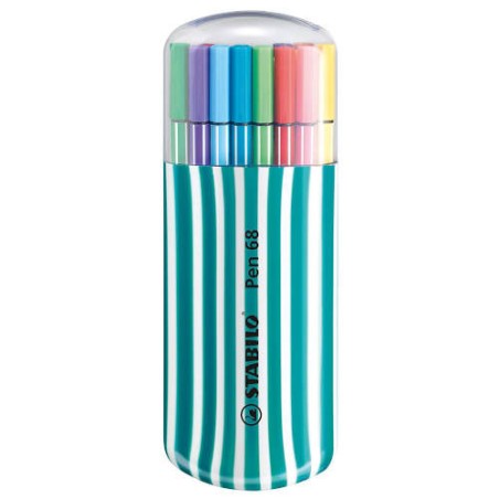 650-ESTUCHE ROTULADOR PUNTA MEDIA 1MM. ZEBRUI 20 UNIDADES TURQUESA STABILO 6820-02-2-5