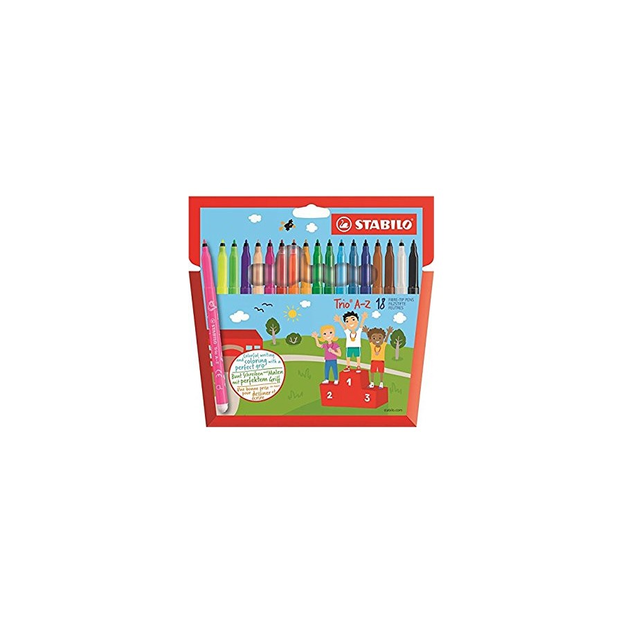 666-STABILO Trio A-Z rotulador Fino Multicolor 18 pieza(s)