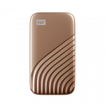 6664-SANDISK MY PASSPORT TM SSD 500GB, GOLD, 1050MB/S READ, 1000MB/S WRITE, PC & MAC COMPATIABLE