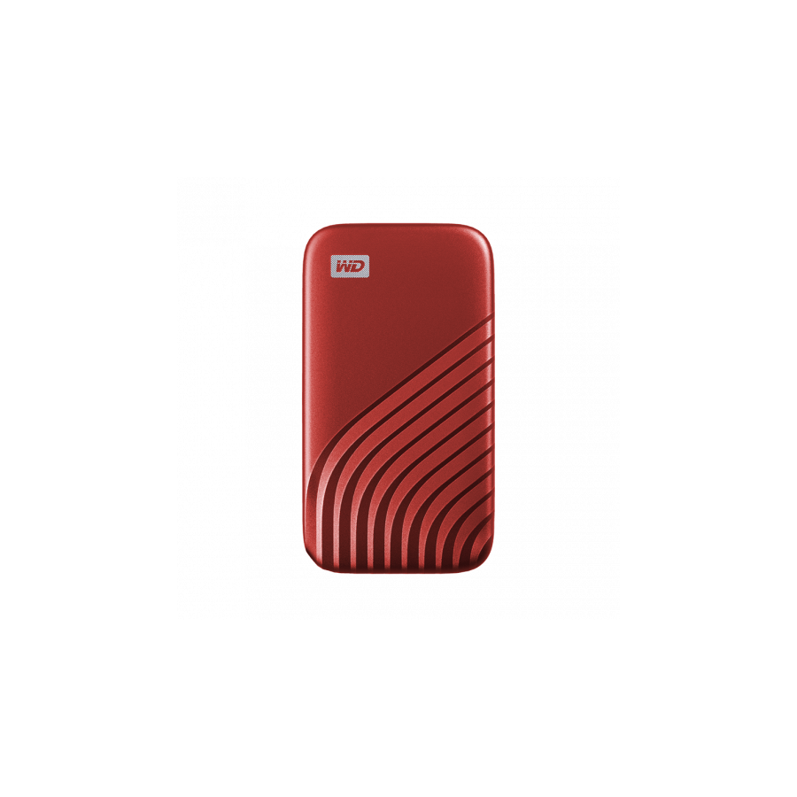 6666-SANDISK MY PASSPORT TM SSD 500GB, RED, 1050MB/S READ, 1000MB/S WRITE, PC & MAC COMPATIABLE