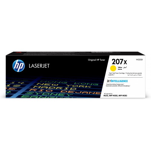 6733-HP TONER 207X AMARILLO LASERJET M255/M282 (W2212X)
