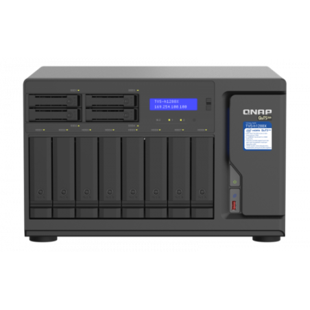 6807-QNAP TVS-h1288X NAS Torre Ethernet Negro