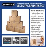 6829-CAJA DE MUDANZA MONTAJE MANUAL L 500X300X300. CARTON DOBLE BANKERS BOX 6208201