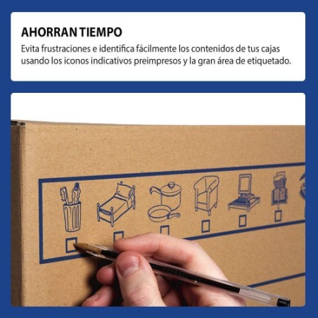 6830-CAJA DE MUDANZA MONTAJE MANUAL L 500X300X300. CARTON DOBLE BANKERS BOX 6208201