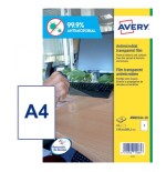 6848-Avery AM001A4 etiqueta autoadhesiva Rectangulo Desmontable Transparente 10 pieza(s)