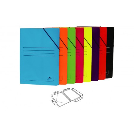 6889-CARPETA CARTON 500 GR. PLASTIFICADO BRILLO FOLIO GOMA SOLAPA AZUL MARIOLA 1523AZ