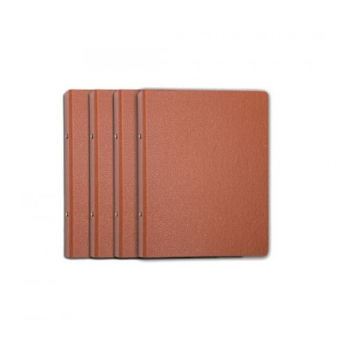 6915-CARPETA ANILLAS REDONDAS CARTON GOFRADO FOLIO NATURAL 4-A-40 MM. No 12 CUERO REDONDA  MARIOLA 0184N