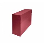 6917-CAJA TRANSFERENCIA A4 CARTON FORRADO EN GELTEX (35X25,5X 11 CM) ROJO MARIOLA 1675RO
