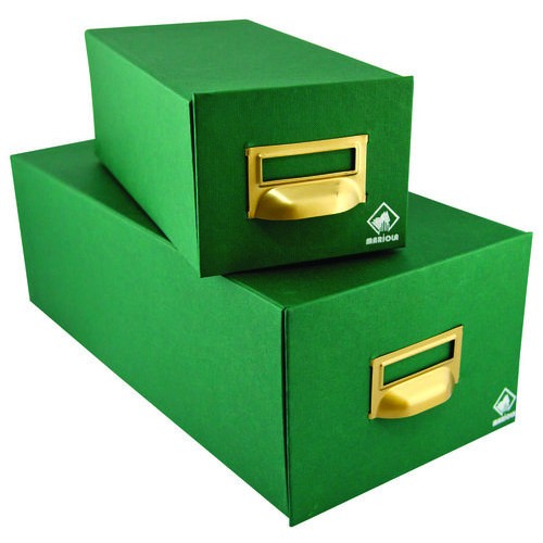 6929-FICHERO CARTON FORRADO EN GELTEX PARA 500 FICHAS (250X190X250 MM)  MARIOLA 5-500