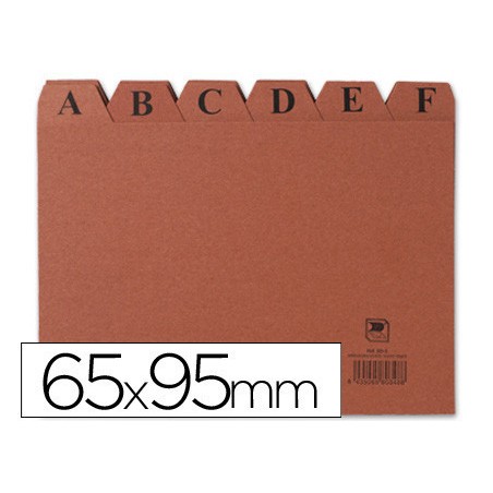 6935-INDICE FICHEROS CARTON CUERO A-Z (95X65 MM) N.o 1 MARIOLA 3101