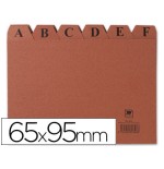 6935-INDICE FICHEROS CARTON CUERO A-Z (95X65 MM) N.o 1 MARIOLA 3101