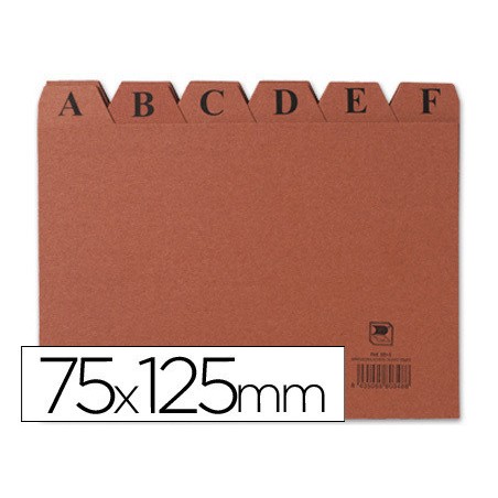 6936-INDICE FICHEROS CARTON CUERO A-Z (125X75 MM) No 2 MARIOLA 3102