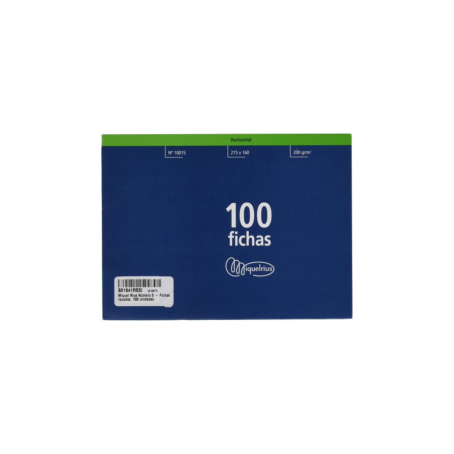6941-100 FICHAS DE CARTULINA RAYADA (200X120 MM) No. 4 MARIOLA 3114R