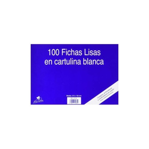 6947-100 FICHAS DE CARTULINA LISA (215X160 MM) No. 5 MARIOLA 3115L
