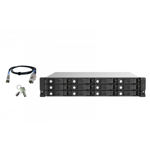 6963-QNAP TL-R1220Sep-RP 2.5/3.5" Carcasa de disco duro/SSD Negro, Gris