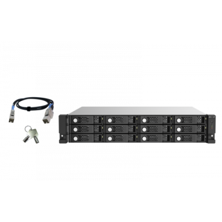 6963-QNAP TL-R1220Sep-RP 2.5/3.5" Carcasa de disco duro/SSD Negro, Gris