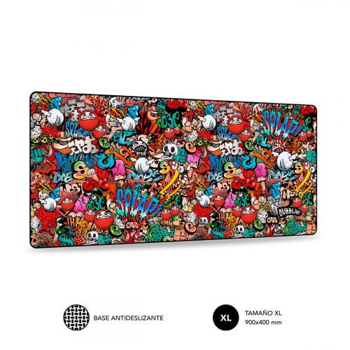 6984-SUBBLIM Alfombrilla Raton Graffiti XL Mouse Pad