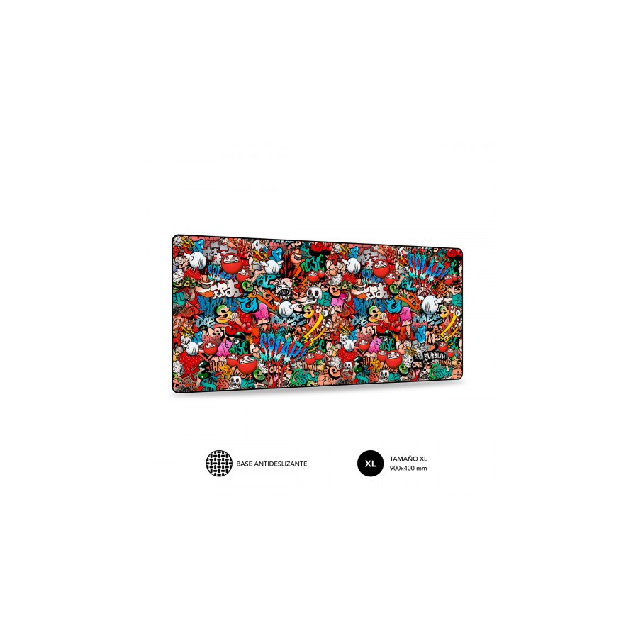 6984-SUBBLIM Alfombrilla Raton Graffiti XL Mouse Pad