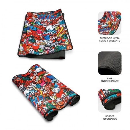 6985-SUBBLIM Alfombrilla Raton Graffiti XL Mouse Pad