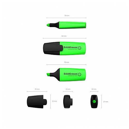 7002-FLUORESCENTE VISIOLINE MINI, COLOR: VERDE ERICH KRAUSE 42754