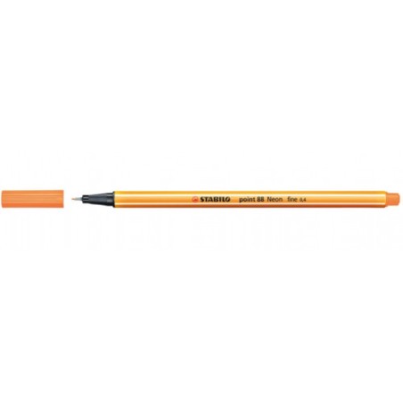 702-ROTULADOR PUNTA FINA POINT 88 0.4MM NARANJA NEON STABILO 88/054