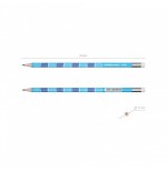 7024-LAPIZ DE GRAFITO DE SECCION REDONDA CON GOMA DE BORRAR 2X2 HB ERICH KRAUSE 45619