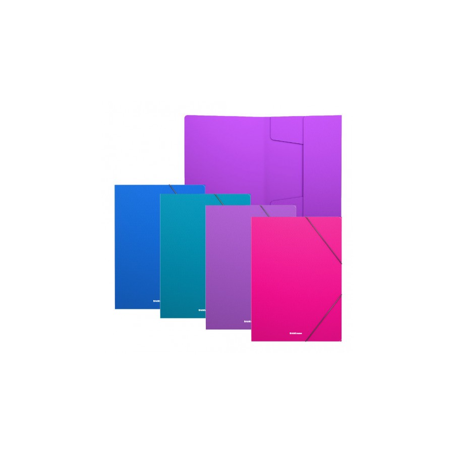 7043-CARPETA CON GOMAS ELASTICAS DIAGONAL VIVID, A4, COLORES SURTIDOS ERICH KRAUSE 50380