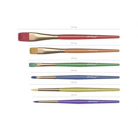 7074-SET PINCELES SINTETICOS PARA DIBUJAR Y DECORAR, 6 UDS. ARTBERRY 36125