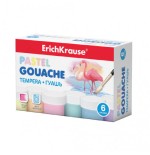 7077-CAJA GOUACHE PASTEL 6 COLORS BY 20ML ERICH KRAUSE 50540