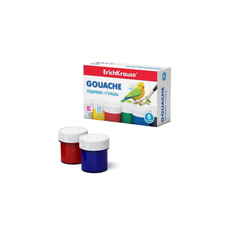 7078-CAJA GOUACHE 6 COLORS BY 20ML ERICH KRAUSE 50535