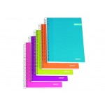 7087-CUADERNO TAPA FORRADA A5 CUADROS 5X5 120 HOJAS 70G SURTIDO MODA CLASSIC STRIPES ANCOR 040098