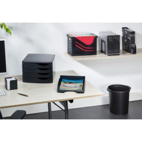 7122-Jalema Re-Solution clasificador de escritorio Negro Poliestireno (PS)