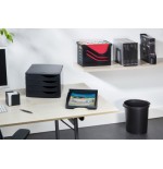 7122-Jalema Re-Solution clasificador de escritorio Negro Poliestireno (PS)