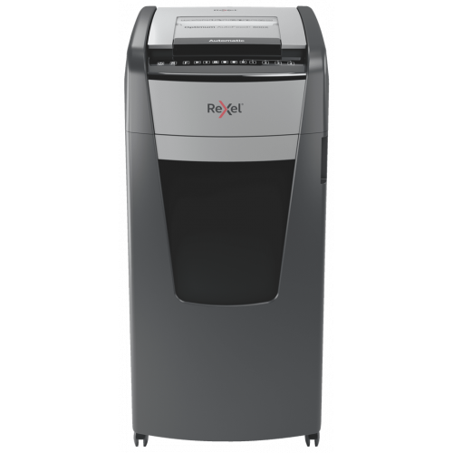 7176-Rexel Optimum AutoFeed+ 600X triturador de papel Corte cruzado 55 dB 23 cm Negro, Plata