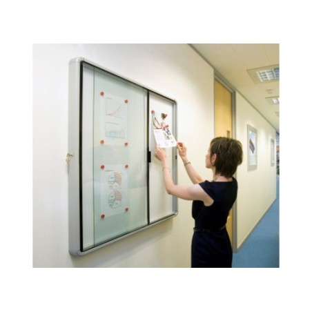 7229-VITRINA NOBO PUERTA CORREDERA INTERIOR FONDO METAL 12 X A4 HOJAS NOBO 1902570