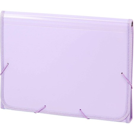 7250-ACORDEON POLIPROPILENO SOFT FOLIO 13 DEPARTAMENTOS RIBETE GOMA MALVA CARCHIVO 19260014