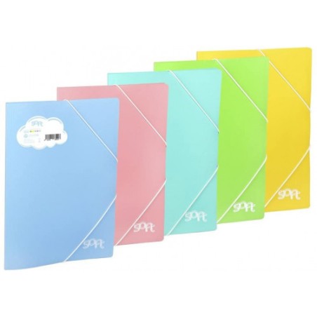 7257-CARPETA SOLAPAS SOFT POLIPROPILENO C/ETIQUETA Y GOMA SALMON CARCHIVO 20160114