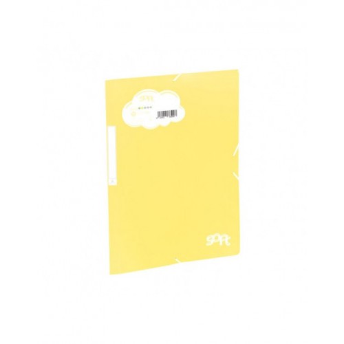 7258-CARPETA SOLAPAS SOFT POLIPROPILENO C/ETIQUETA Y GOMA AMARILLO CARCHIVO 20160120