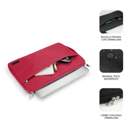 7279-SUBBLIM URBAN LAPTOP SLEEVE 15,6" RED