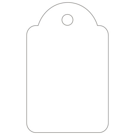 7297-CAJA 500 ETIQUETAS COLGANTES BLANCAS 22 X 35 MM APLI 390