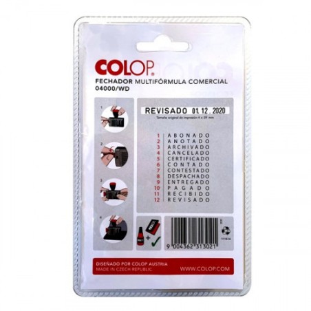 7310-Colop 108807 sello comercial Tradicional Sello de texto/fecha