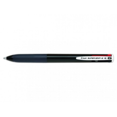 7314-BOLIGRAFO SUPERGRIP G - 4 COLORES - CUERPO COLOR NEGRO PILOT BPKGG-35M-B