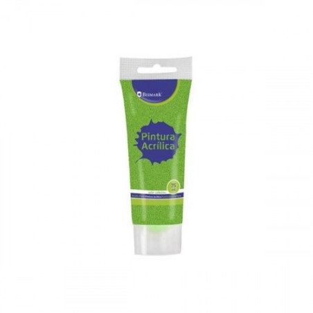 7347-BOTE PINTURA ACRILICA 75 ML VERDE CON GLITTER BISMARK 328675