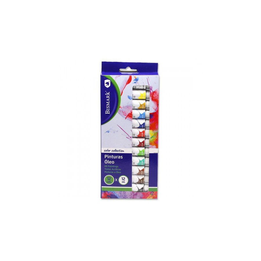 7360-SET PINTURAS OLEO TUBOS 12 COLORES X 12 ML BISMARK 327026