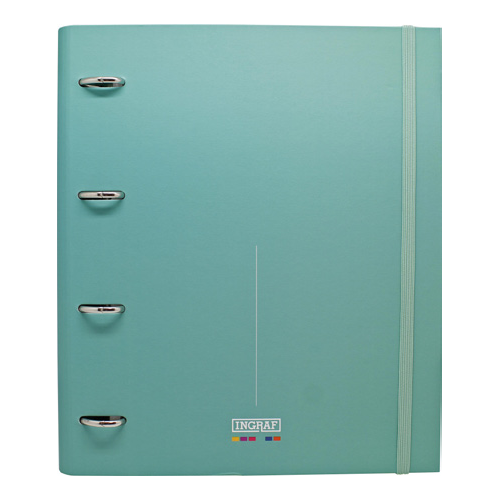 7384-Ingraf 350761 carpeta de carton A4 Turquesa