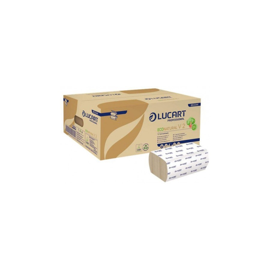 7473-PAQUETE 3800 TOALLAS V2 ECONATURAL LUCART CE594