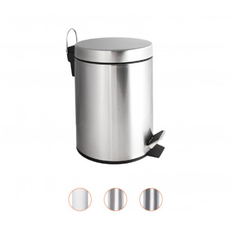 7484-PAPELERA ACERO CON PEDAL 12L PULL IMPORT DP412