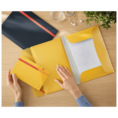 7504-CARPETA 3 SOL. COSY MOBILE C/BOLS AMARILLO LEITZ 46190019